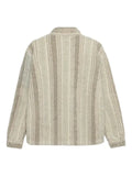 Stüssy stripe sherpa shirt