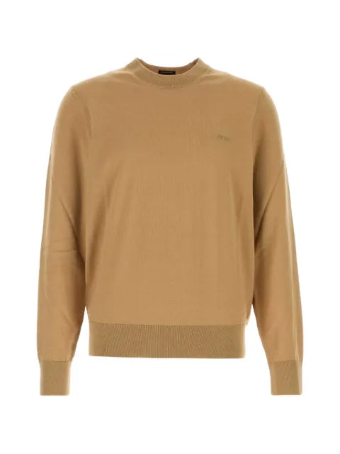 BOSS virgin-wool crew-neck sweater